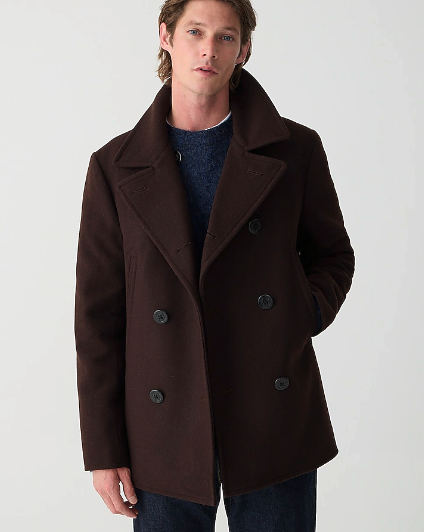 PrimaLoft x J.Crew Dock Peacoat with PrimaLoft Primaloft